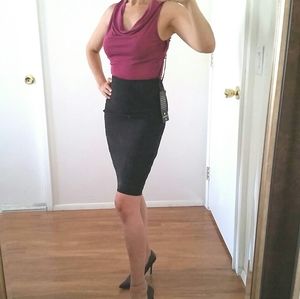 Bebe Black and Purple Dress